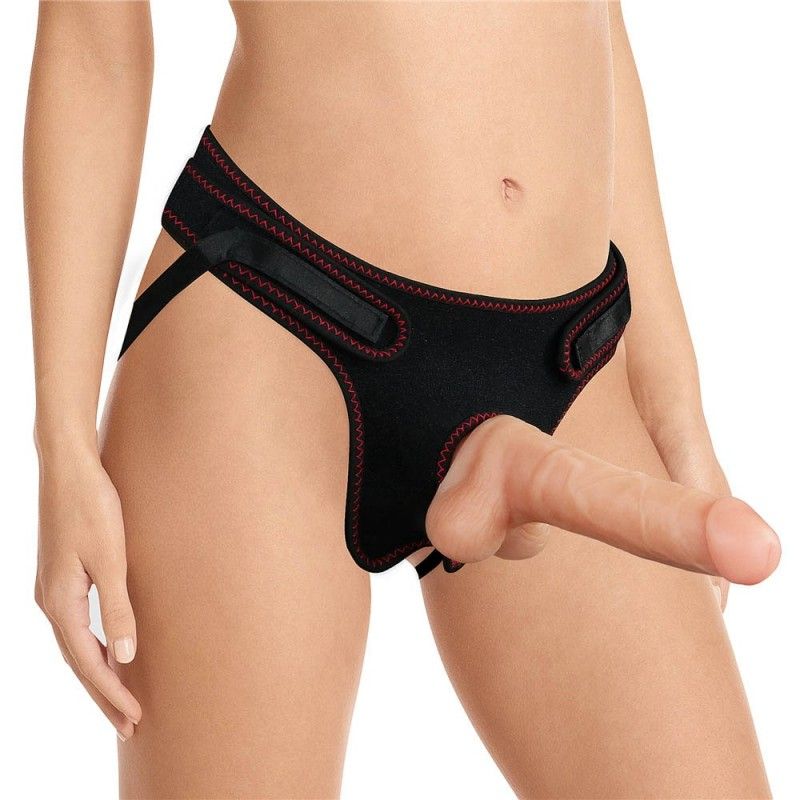 Strap-on cu dildo realist 20 cm, ventuză, detasabil, ham reglabil 60–140 cm, TPE moale, rezistent la apă