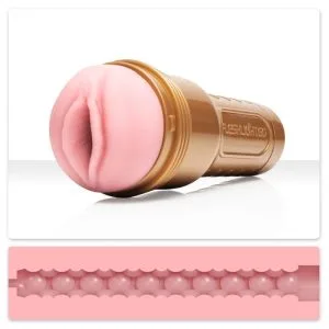 Masturbator Fleshlight GO Stamina Training Unit Lady Portable, forma vagin, textura stimulatoare, rezistenta sexuala, 21 cm, inserabil 17.5 cm