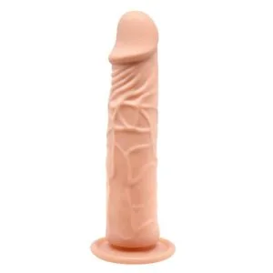 Barbara Calvin Dildo cu ventuza 20cm - Dildo realist cu strat moale si carnos la exterior si un miez ferm si erect la interior