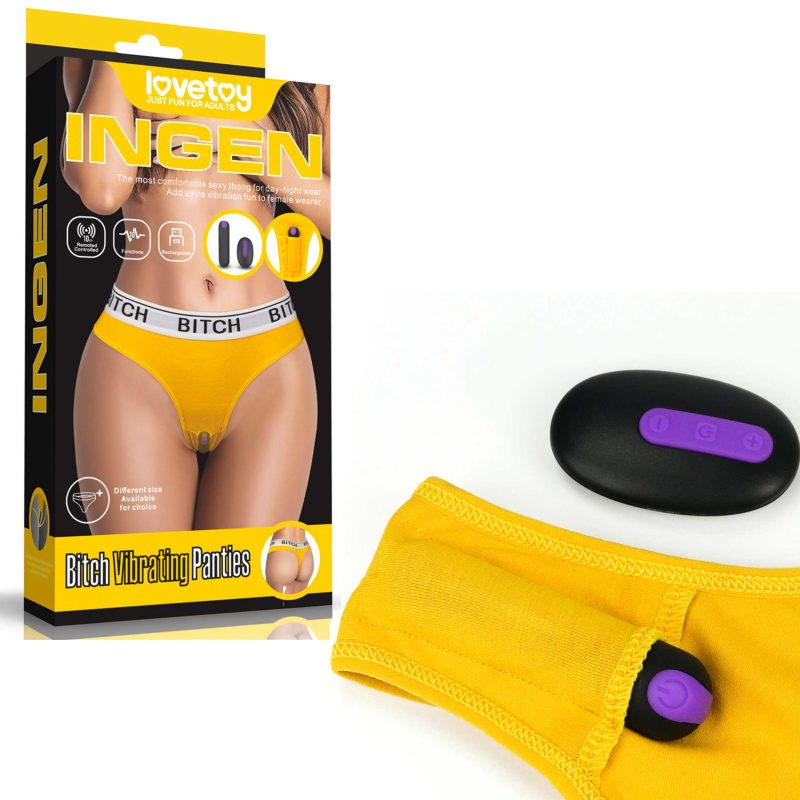Tanga sexy cu glont vibrator reincarcabil si telecomanda, stimulare clitoris, marime M/L