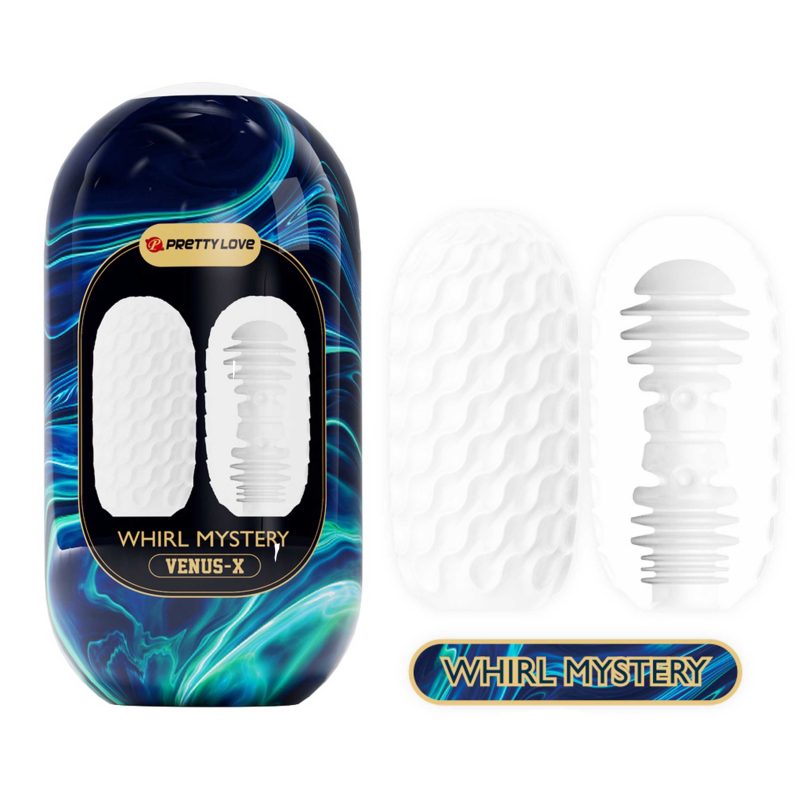 Masturbator ou mare Pretty Love Venus-X Whirl Mystery, textura dubla laterala, 13.1 cm, TPR