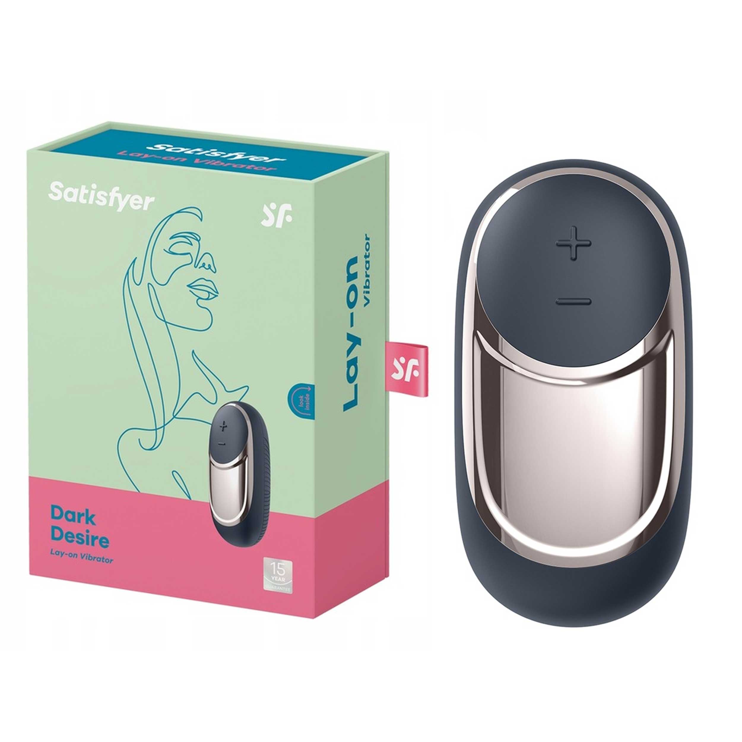 Stimulator clitoridian Satisfyer Layons Dark Desire, 9.4 cm, silicon/ABS, 15 funcții, rezistent la apă, reîncărcabil