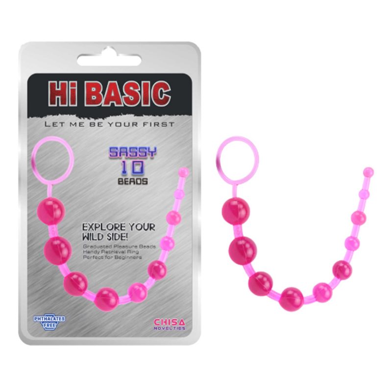 Sirag bile anale cu 10 bile, diametru 0.7–2.5cm, lungime 26.7cm, cu inel de siguranta