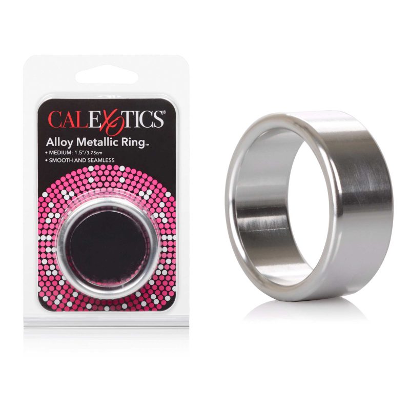 Inel metalic penis Alloy Ring M, aluminiu, 4 cm x 2 cm, pentru erectii ferme si senzatii intense