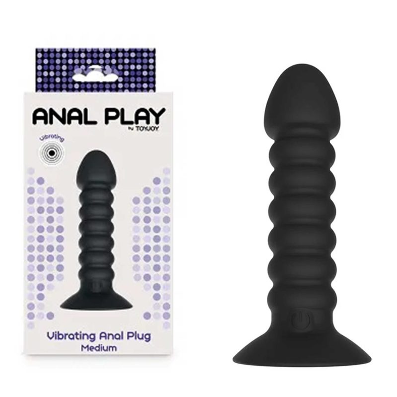 Plug anal vibrant mediu din silicon, 11 cm, 9.5 cm inserabili, 2.9 cm diametru, compatibil hamuri, r…