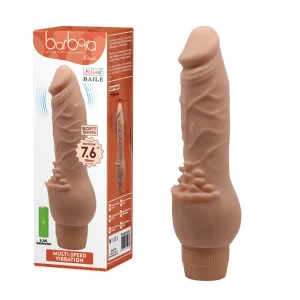 Vibrator realist Barbara Clark 19.5 cm cu stimulator clitoridian, design sculptat și vibrații reglabile
