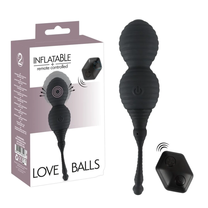 Vibrator Bilă Gonflabilă cu pompă și telecomandă, 7 moduri de vibrație, silicon moale, reîncărcabil și textură canelată