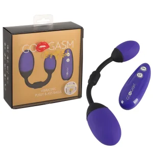 Vibrator dublu mingi vibrante vagin anus, 7 moduri de vibrație, silicon flexibil, control wireless cu telecomanda și design discret