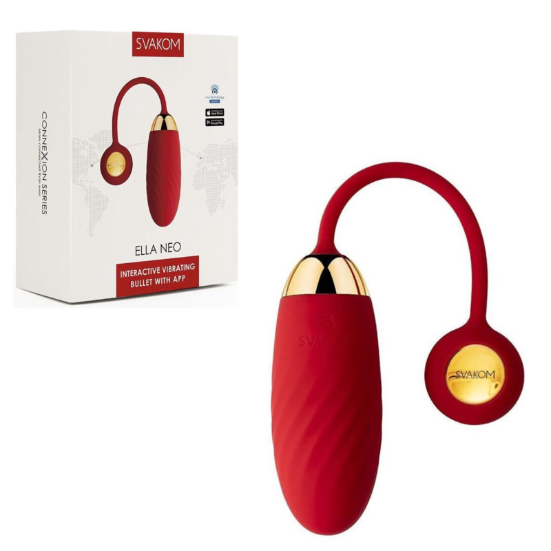 Ou vibrator Svakom Ella Neo, 10 funcții, control prin aplicație și telecomandă, modul climax, reîncărcabil, waterproof, silicon moale
