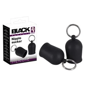 Ventuze mamelon Nipple Sucker, set 2 bucăți, efect de aspirație, silicon + inel metalic, 2.1 cm diametru