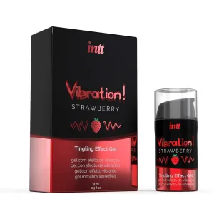 Gel Unisex cu Efect Vibrant, Pulsatie, Incalzire Intt - Vibration, Aroma Capsuni, 15ml Gel Unisex cu Efect Vibrant, Pulsatie, Incalzire Intt - Vibration, Aroma Capsuni, 15ml
