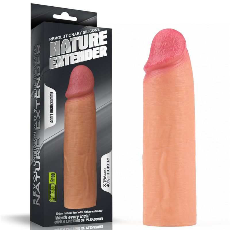 Prelungitor penis Revolutionary Silicone Nature Extender 16.25 cm, silicon ultra-moale, extensie 2.5…