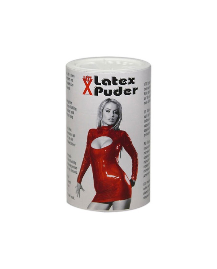 Pudră pentru latex 50 g – îmbrăcare ușoară, protecție și întreținere îmbrăcăminte BDSM
