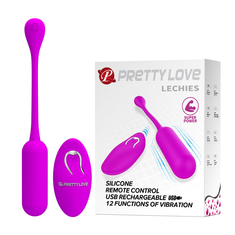 Ou vibrator Pretty Love Lechies, 12 funcții, wireless, reîncărcabil USB, silicon moale, control hands-free