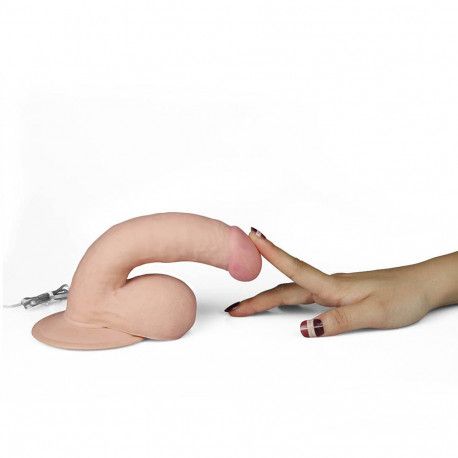 Vibrator realist ultra moale Lovetoy Ultra Soft Dude, 17 cm, 10 funcții, ventuză, TPE flexibil - imagine 2