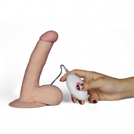 Vibrator realist ultra moale Lovetoy Ultra Soft Dude, 17 cm, 10 funcții, ventuză, TPE flexibil - imagine 4