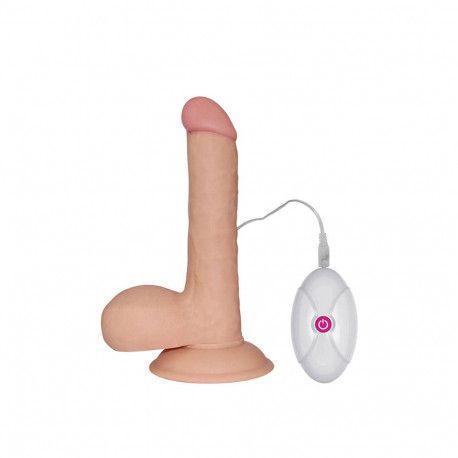 Vibrator realist ultra moale Lovetoy Ultra Soft Dude, 17 cm, 10 funcții, ventuză, TPE flexibil - imagine 5