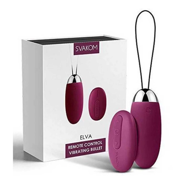Ou vibrator wireless Elva Svakom, mov, 8 cm, 5 moduri vibrație, rezistent la apă, reîncărcabil