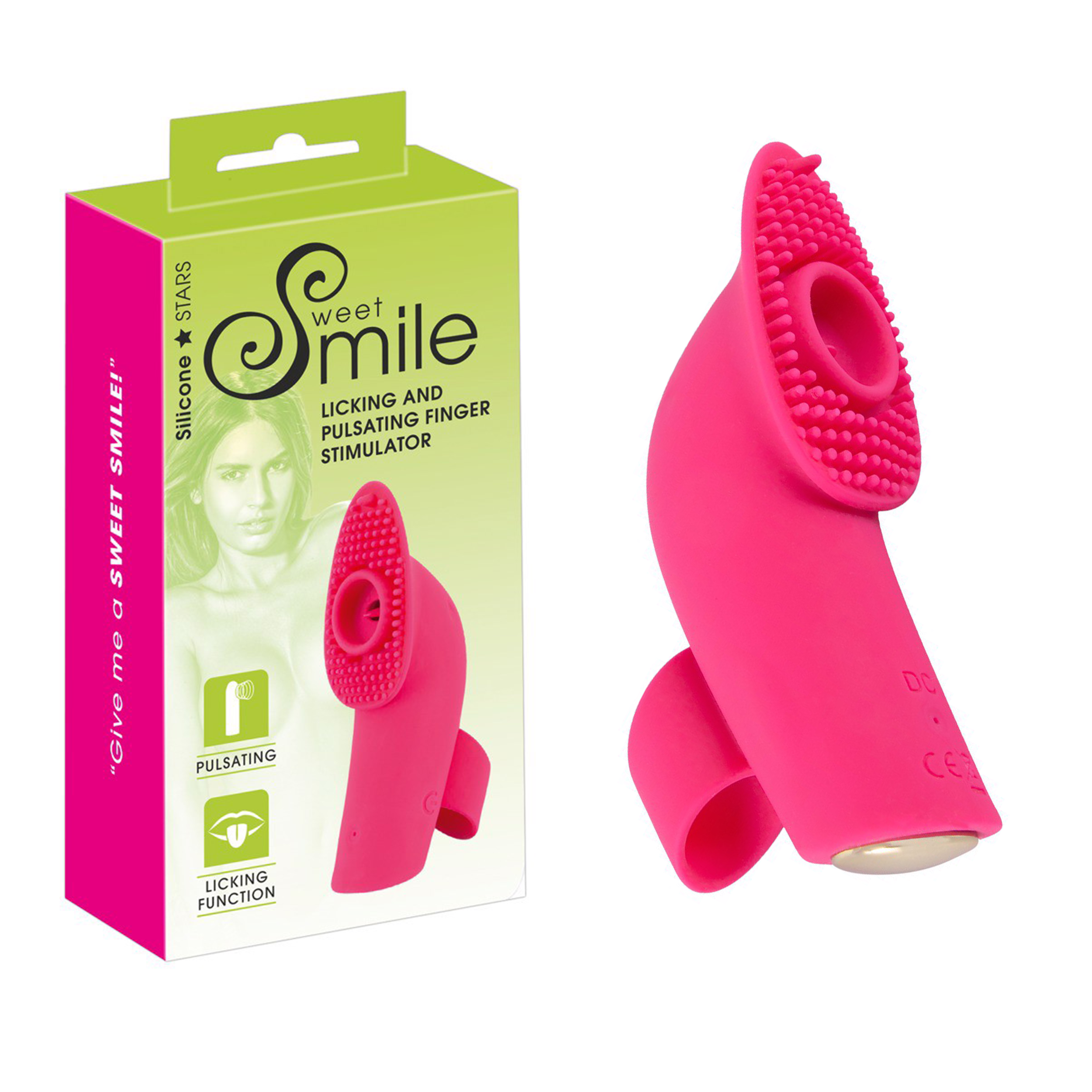 Stimulator de pus pe deget Sweet Smile, 10 viteze, pulsare + lingere, silicon moale, reîncărcabil USB Stimulator de pus pe deget Sweet Smile, 10 viteze, pulsare + lingere, silicon moale, reîncărcabil USB