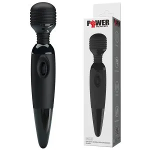 Vibrator de Masaj Magic Wand Pretty Love Power Negru, 25 cm, Cap Flexibil, Vibrații Reglabile