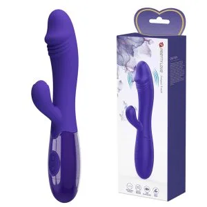 Vibrator Rabbit pentru Punctul G Snappy Youth, 19 cm, 30 Moduri Vibrații, Reîncărcabil USB, Silicon Catifelat