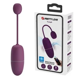 Ou Vibrator Pretty Love Nymph Controlat prin APP, 12 Moduri Vibrații, Silicon, 18 cm