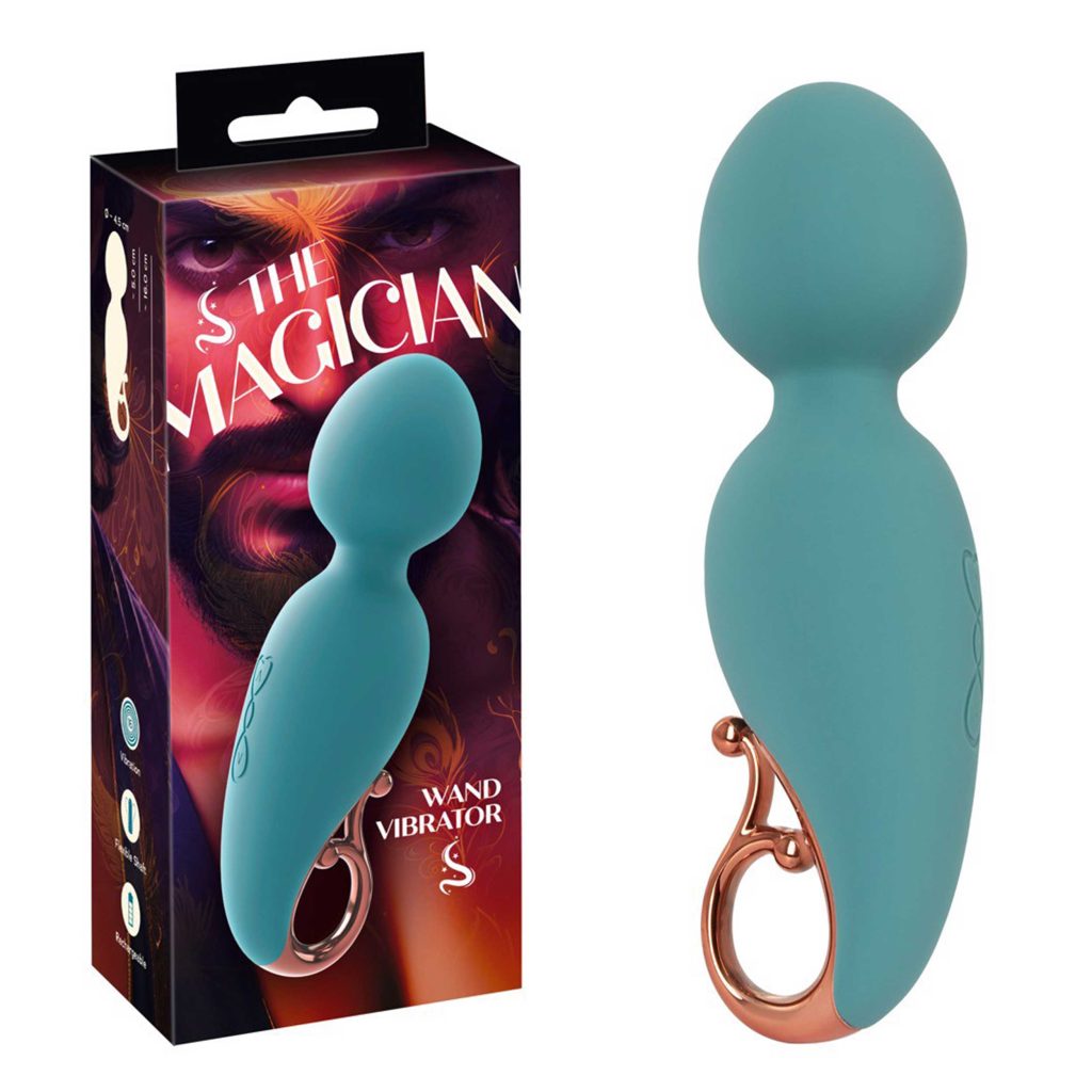 Vibrator baghetă The Magician Wand You2Toys, 16 moduri vibrație, reîncărcabil, cap flexibil silicon, 16 cm, 148 g