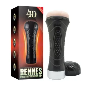 Masturbator Rennes Xise, 25 cm, 10 funcții vibrații, reîncărcabil, TPE moale