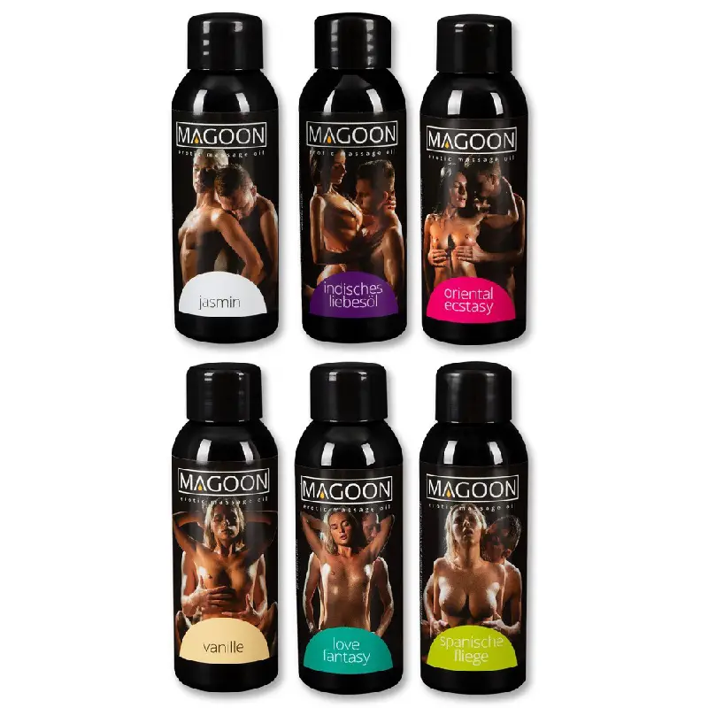 Set 6 uleiuri masaj Magoon arome diferite 50ml