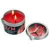 lumanare S M rosie pentru jocuri cu ceara 100 ml cu doua fitile