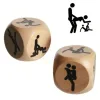 Zar kamasutra din lemn cu 6 pozitii pentru cupluri 3x3 cm