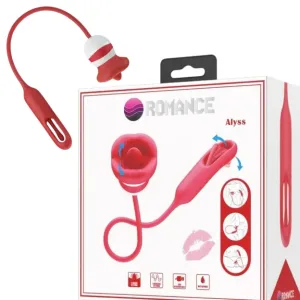 Vibrator Limba Dublu Pretty Love Alyss Rosu Stimulare Interna Externa USB