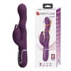 Vibrator punct G si clitoris Pretty Love Laursen II mov, silicon medical, forma curbata, 7 functii vibratie 4 waving, buton climax, incarcare magnetica