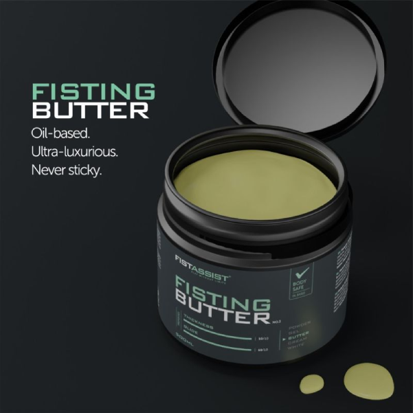 Crema pentru Fisting Fist Assist Butter, Formula pe Baza de Ulei, Extra-Densa, Fara Parfum, 500 ml (1)