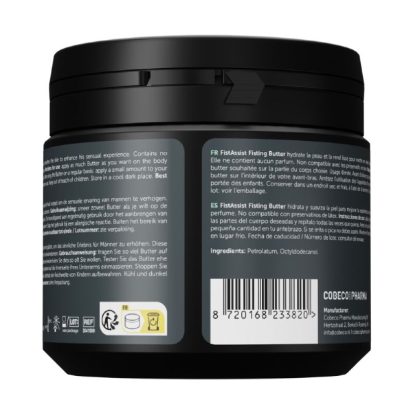 Crema pentru Fisting Fist Assist Butter, Formula pe Baza de Ulei, Extra-Densa, Fara Parfum, 500 ml (2)