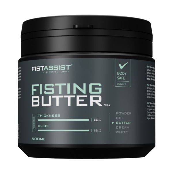 Crema pentru fisting cu ulei Fist Assist Butter, textura densa fara parfum, 500 ml