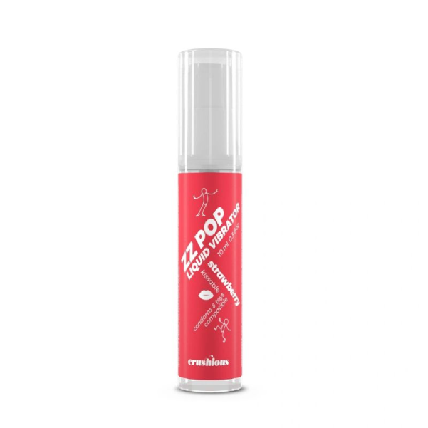 Gel stimulant ZZ Pop cu efect de furnicaturi si aroma de capsuni, flacon 10 ml