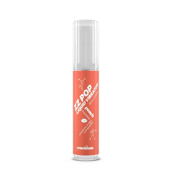 Gel stimulant ZZ Pop cu efect de furnicaturi si aroma de piersica, flacon 10 ml