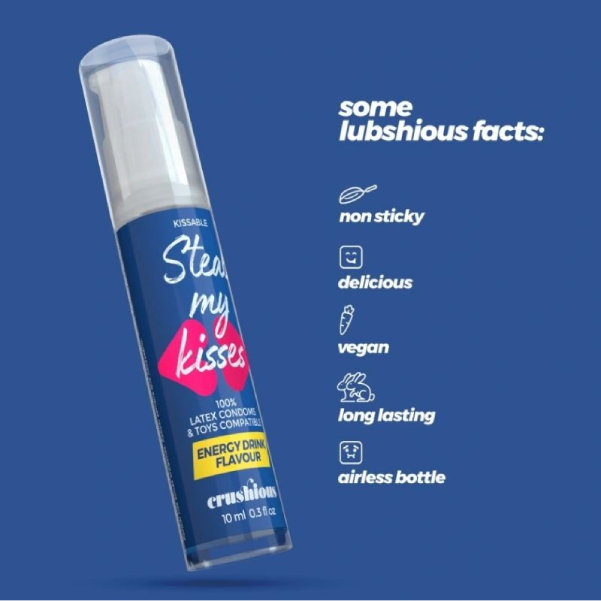 Lubrifiant Aromat Steal My Kisses pentru Sex Oral, Aroma de Energizant, Pe Baza de Apa, Vegan, 10 ml (1)