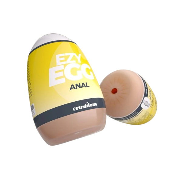 Masturbator tip anus Crushious Ezy Eggs din TPE elastic, cu interior texturat, compact