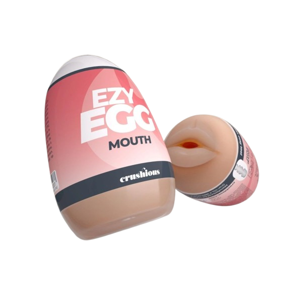 Masturbator Tip Gura Crushious Ezy Eggs, Interior Texturat, TPE Elastic, Reutilizabil, Compact, 8.7 cm
