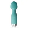 Mini wand verde menta Crushious Wanderlust din silicon, cu cap flexibil, waterproof