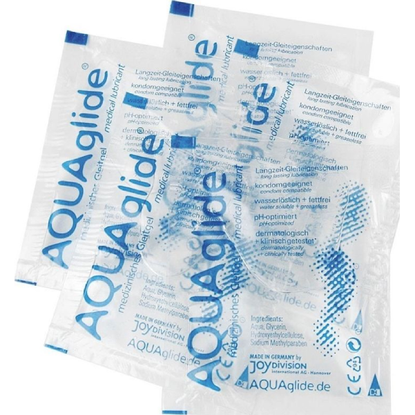Set 10 Plicuri Lubrifiant AquaGlide Monodoza, Pe Baza de Apa, PH Optim, Testat Dermatologic, 10 x 3 ml