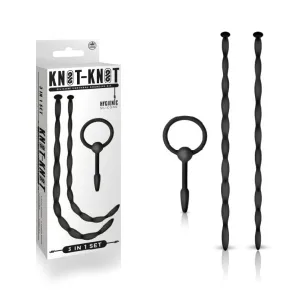 Set 3 Dilatatoare Uretrale NMC Knot-Knot, Flexibile, Silicon Premium, Forme Variate, Negru