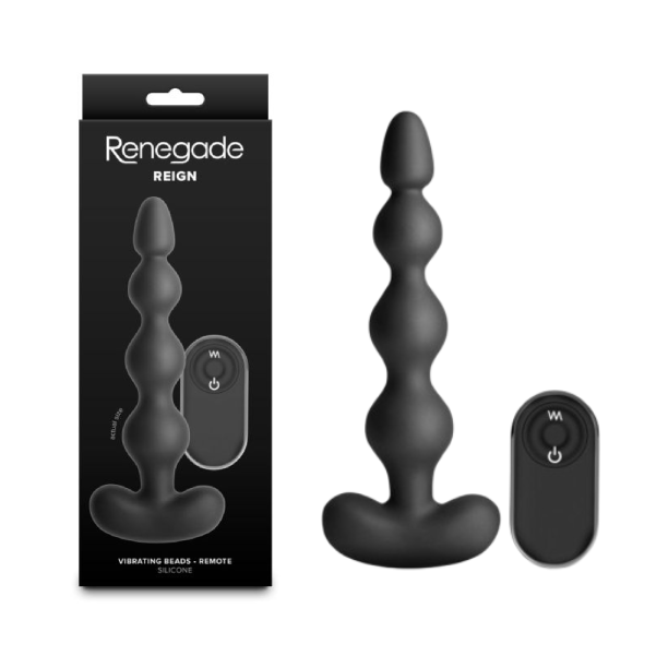 Bile anale vibratoare NS Toys Renegade Reign din silicon flexibil, cu telecomanda wireless