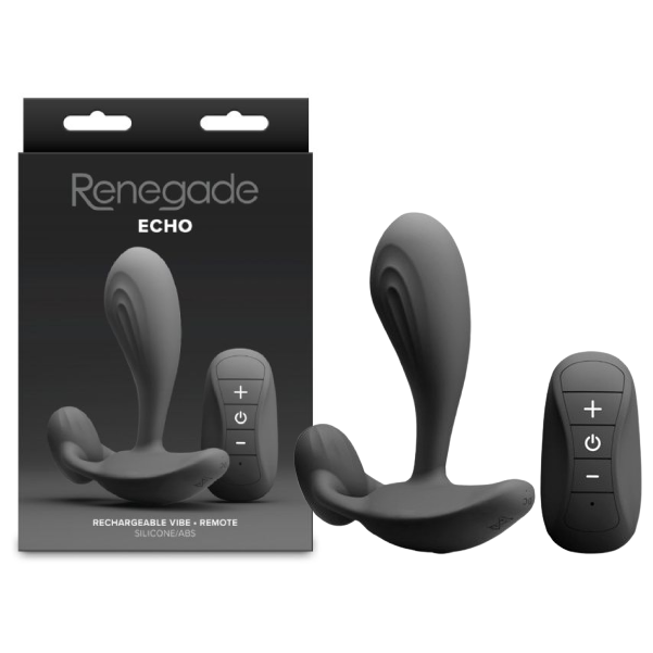 Masajor prostata si perineu NS Toys Renegade Echo din silicon, cu telecomanda, IPX7
