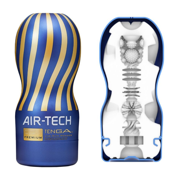 Masturbator Tenga Air-Tech Premium reutilizabil, cu manson detasabil texturat, waterproof