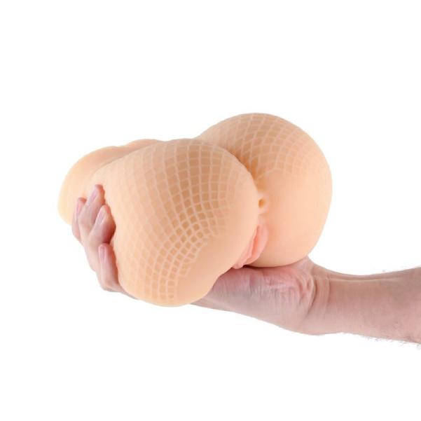 Masturbator Tip Fese NS Toys Leilani cu Doua Canale, Vagin si Anus, Locas pentru Bullet, TPE Moale, 15 cm (1)