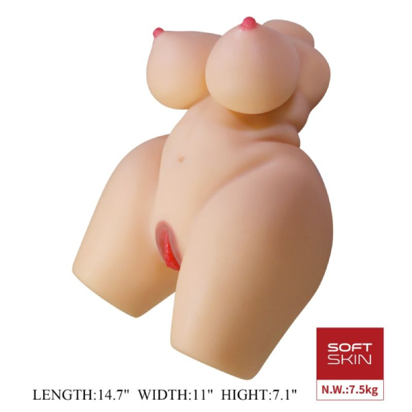 Masturbator Torso Realist Crazy Bull Grace, Canal Texturat, TPE 7 kg, Design Realist, 37.5 cm (3)