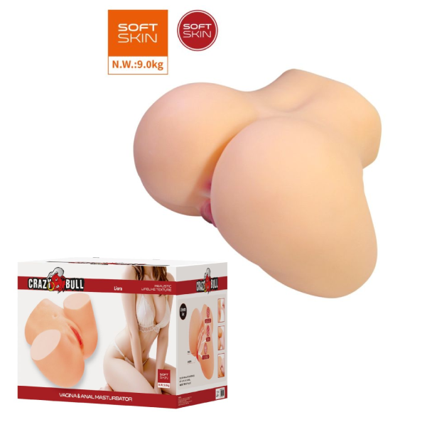 Masturbator torso realist mare Crazy Bull Liora din TPR, waterproof, 36 cm